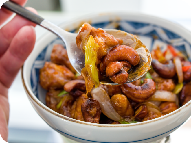 Poulet frit aux noix de cajou | Gai pad met ma-maung ไก่ผัดเม็ดมะม่วง | Stir fried Chicken with Cashew nuts