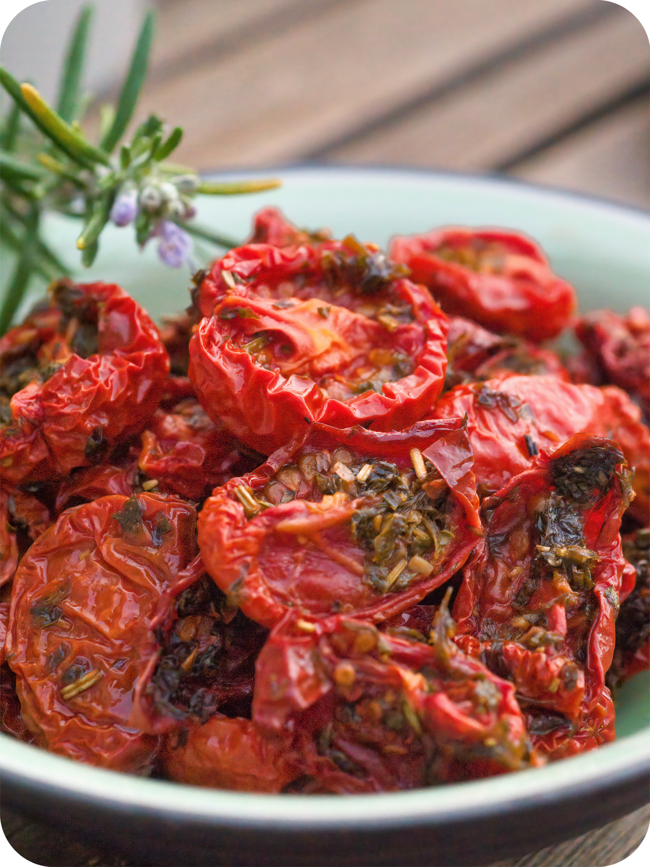 tomates cerise séchées