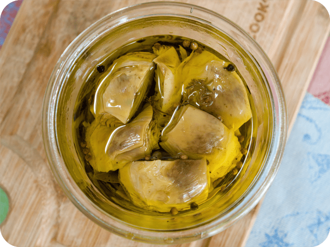 carciofini sott'olio | artichauts à l'huile
